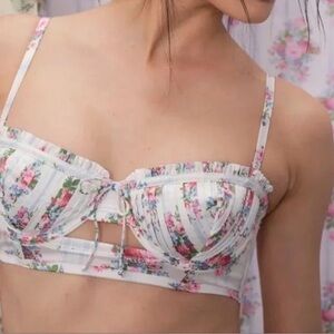 For Love And Lemons Floral Lailah underwire bra